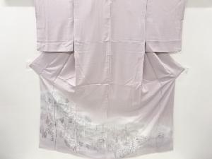 リサイクル　作家物　日光風景模様一つ紋色留袖(重ね衿付き)